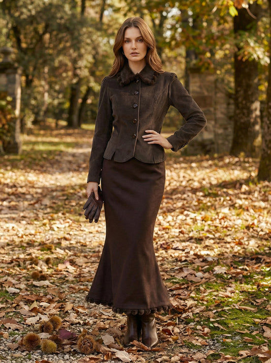 "LAVINIA" SET (CAMICIA REDINGOTE + GONNA SIRENA)