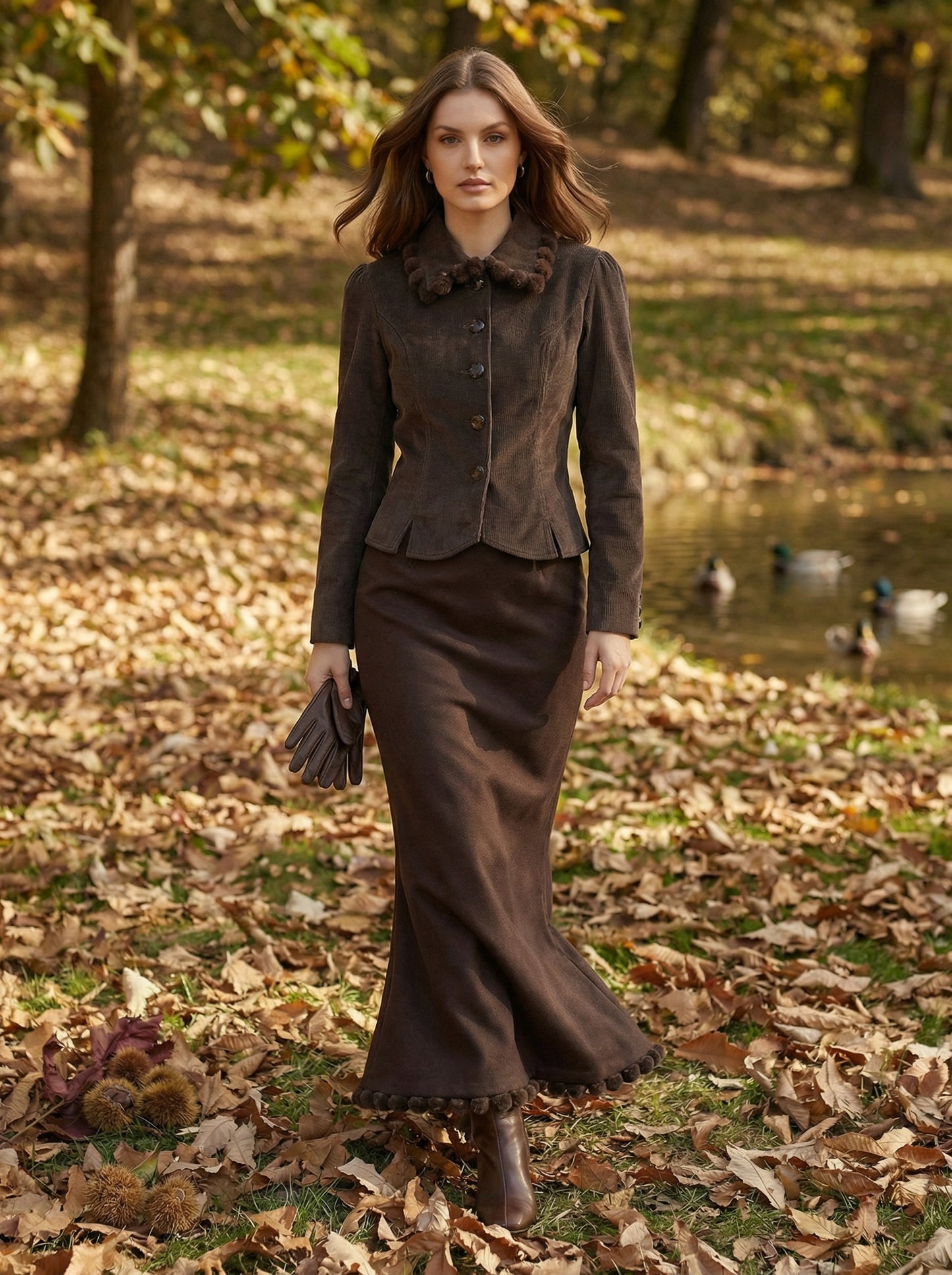 "LAVINIA" SET (CAMICIA REDINGOTE + GONNA SIRENA)