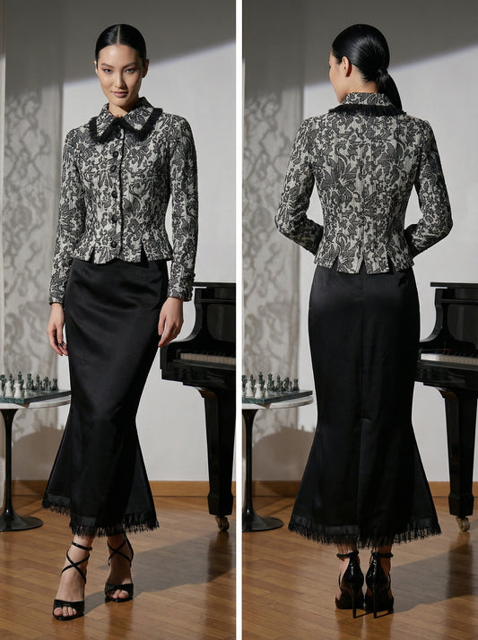 "SOPHIE" SET (CAMICIA REDINGOTE + GONNA SIRENA)