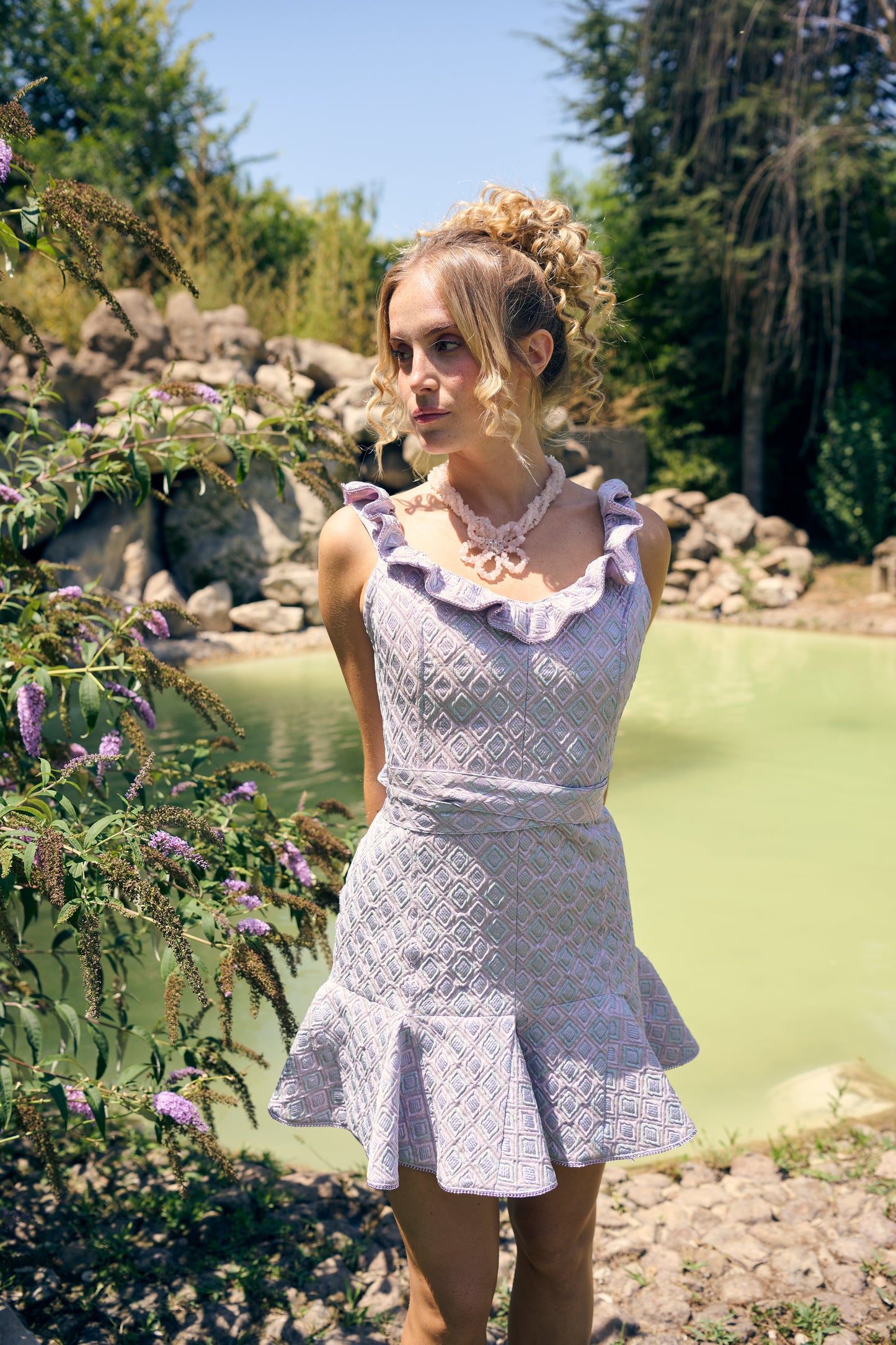 "YVONNE" GODET-DRESS