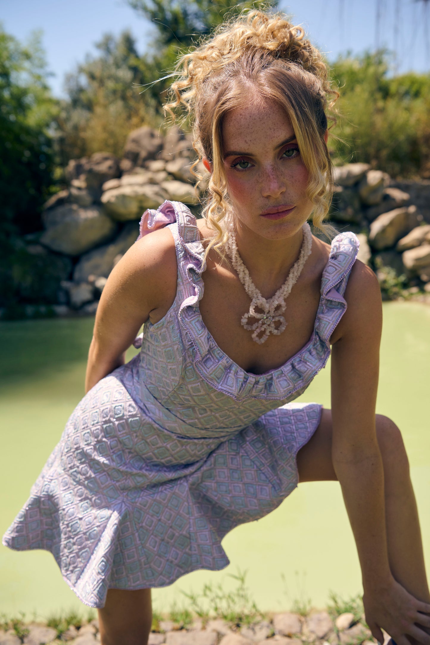 "YVONNE" GODET-DRESS