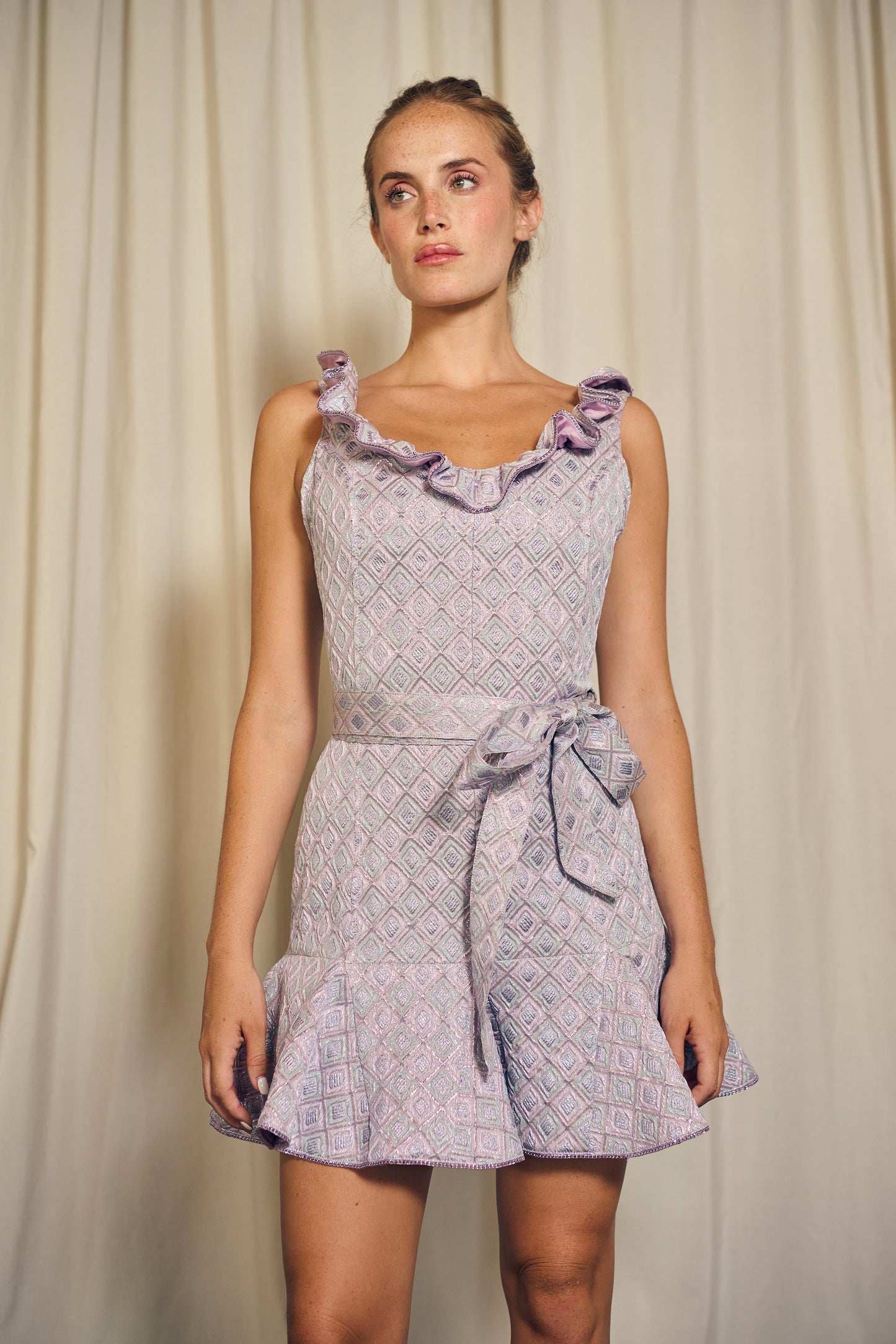 "YVONNE" GODET-DRESS