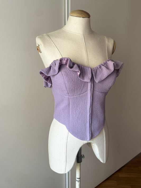 "LEELA" SET (CORSET TOP SB + MINIGONNA STRINGATA)