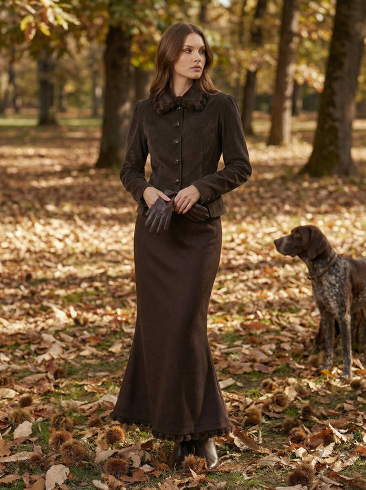 "LAVINIA" SET (CAMICIA REDINGOTE + GONNA SIRENA)