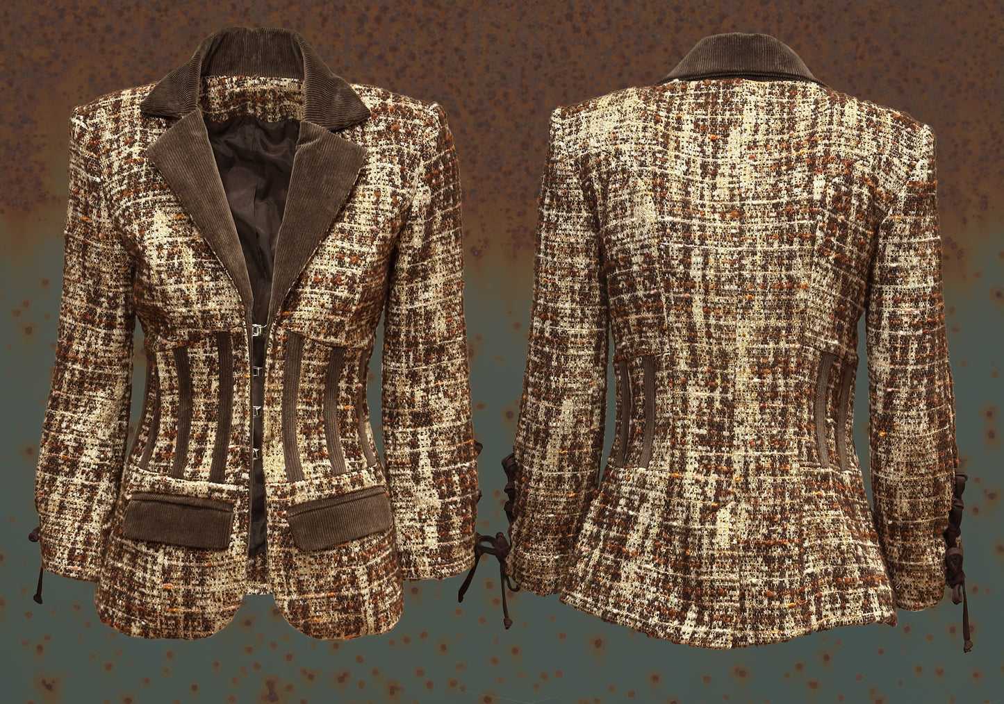 "HARRIET SET" (CORSET BLAZER + PANTALONE PALAZZO)