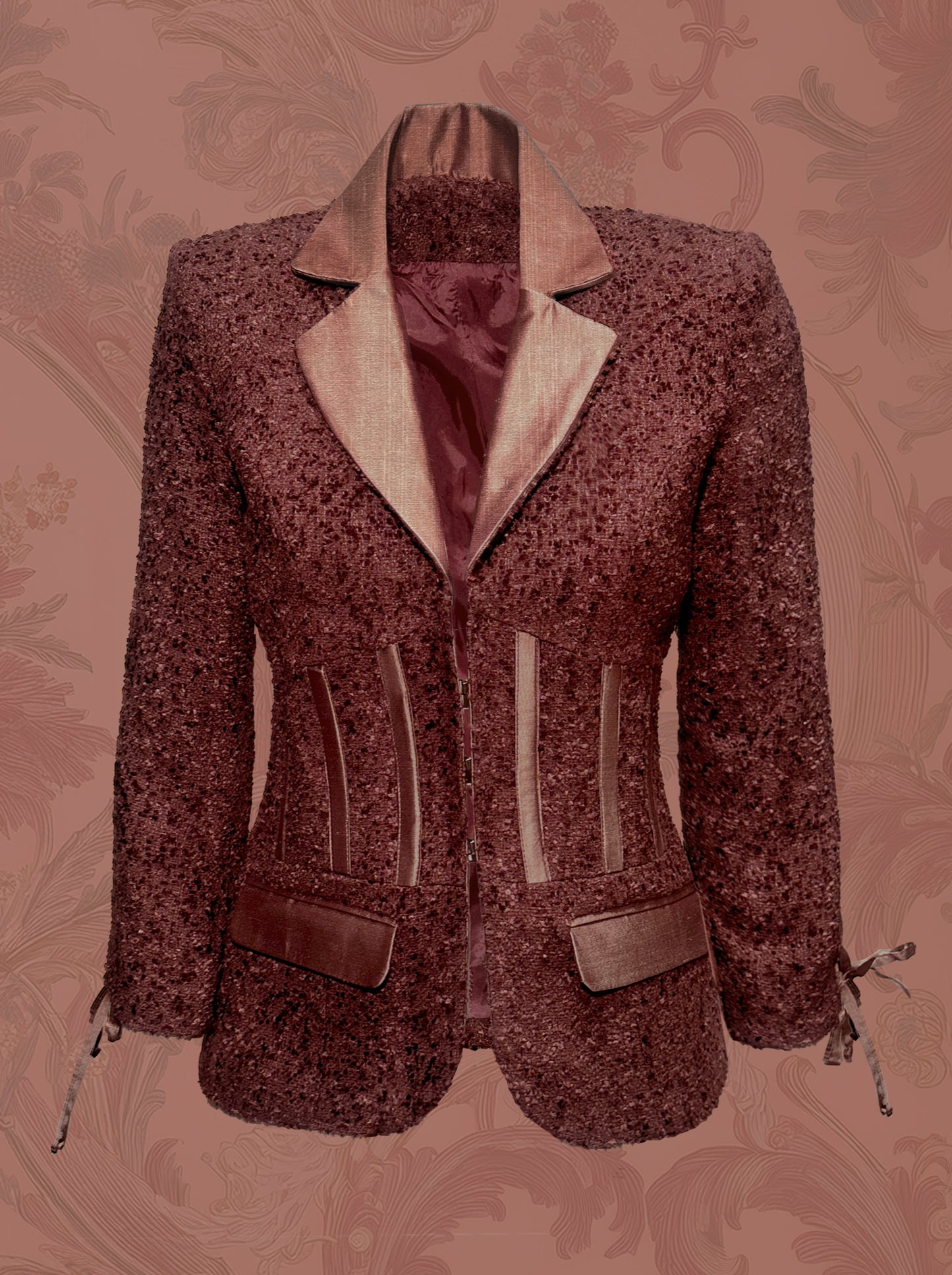 "CRESSIDA" SET (CAMICIA REDINGOTE + GONNA SIRENA + CORSET BLAZER)