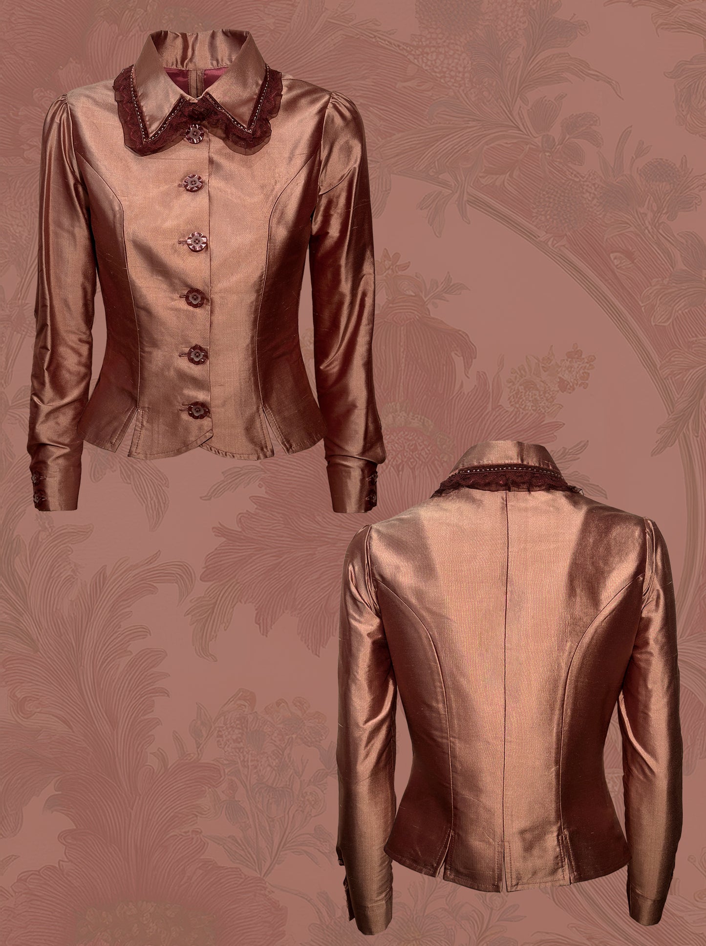 "CRESSIDA" SET (CAMICIA REDINGOTE + GONNA SIRENA + CORSET BLAZER)