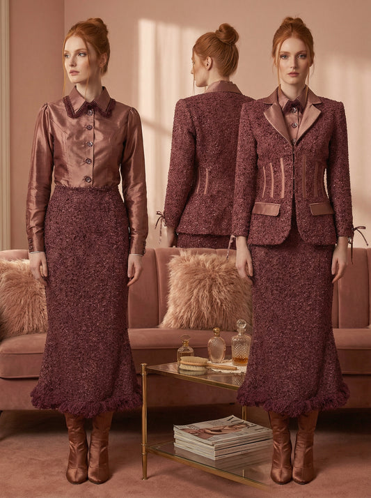 "CRESSIDA" SET (CAMICIA REDINGOTE + GONNA SIRENA)