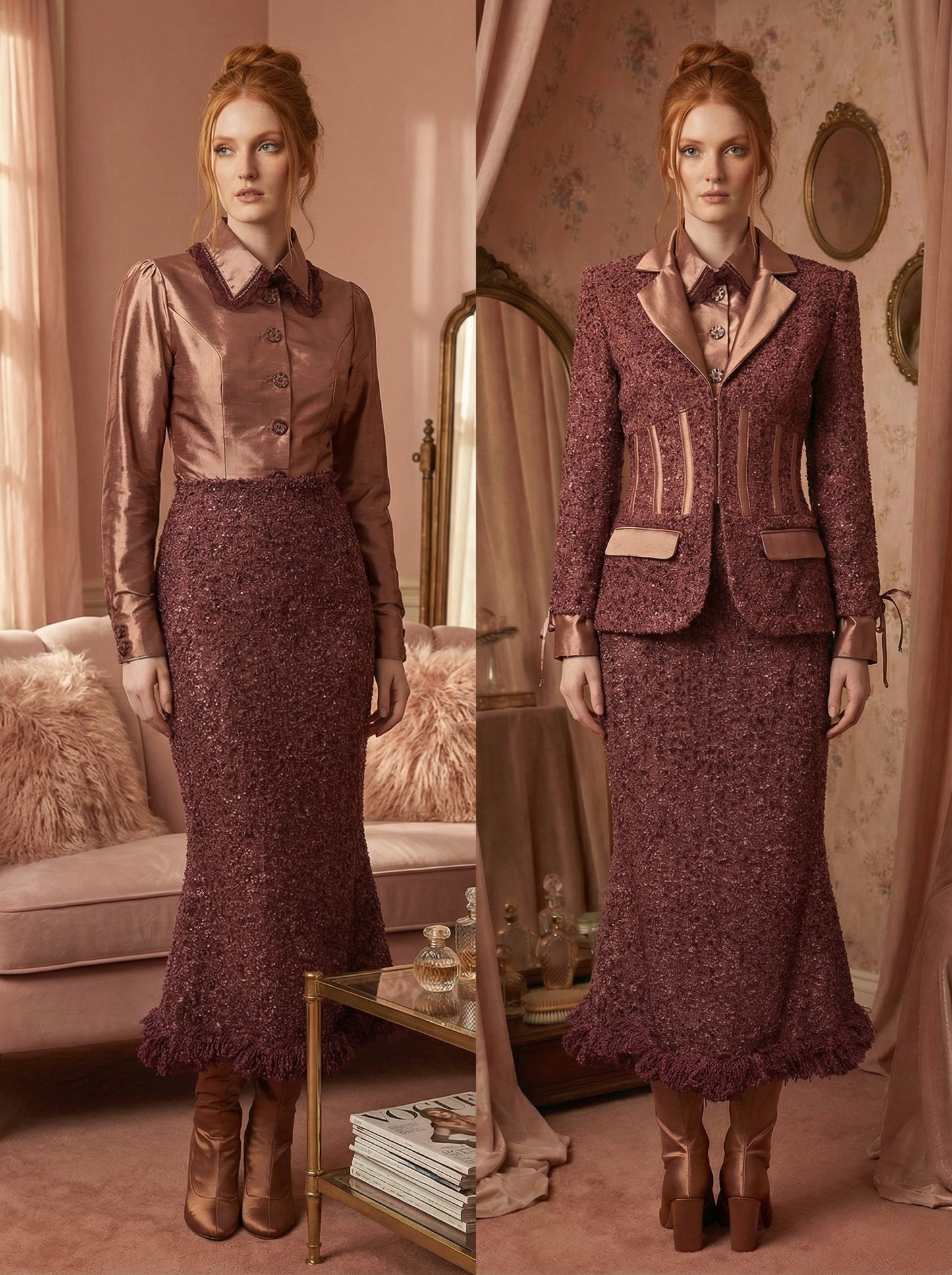 "CRESSIDA" SET (CAMICIA REDINGOTE + GONNA SIRENA)