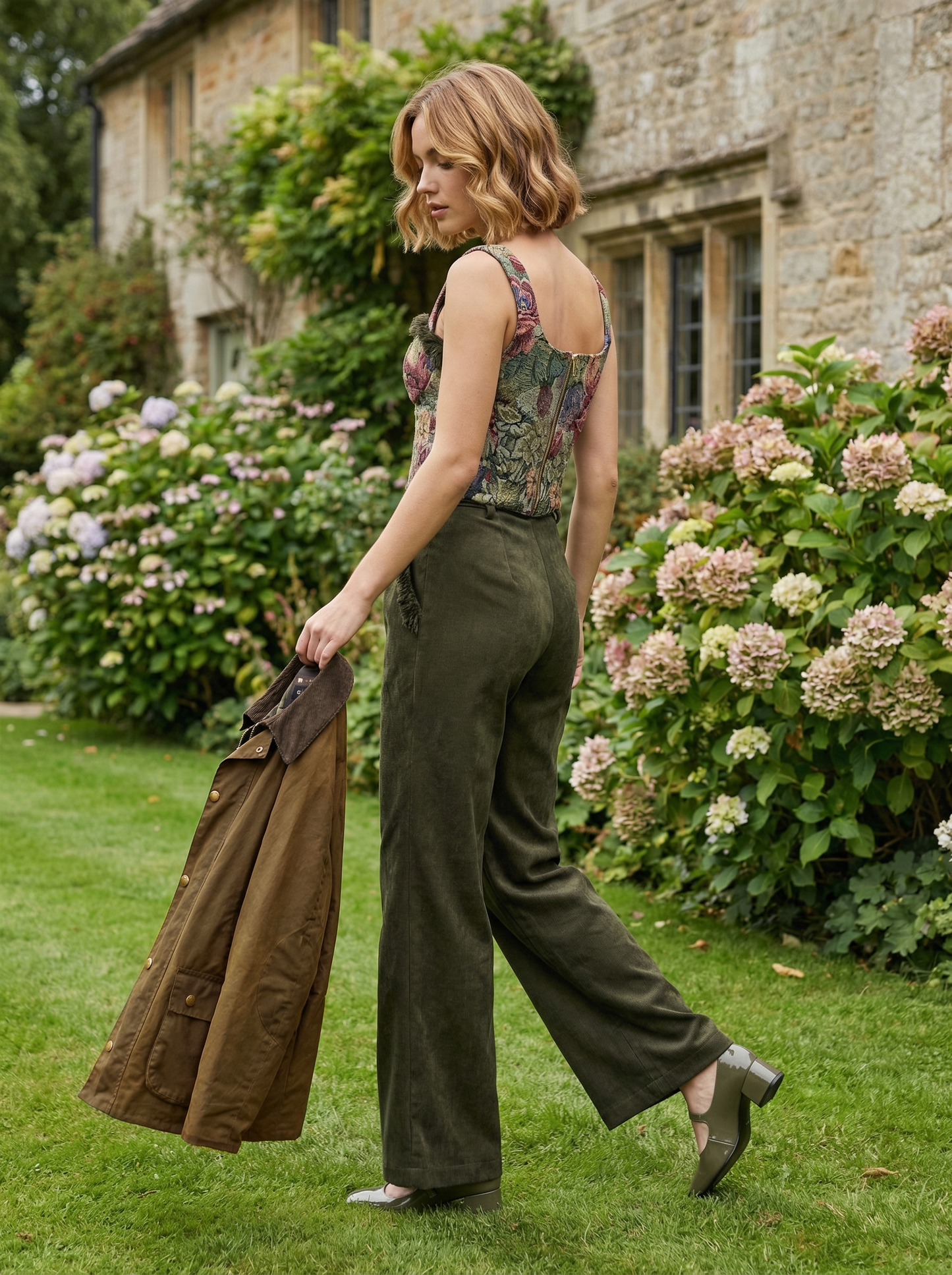 "PENELOPE" SET (CORSET TOP + PANTA PALAZZO)