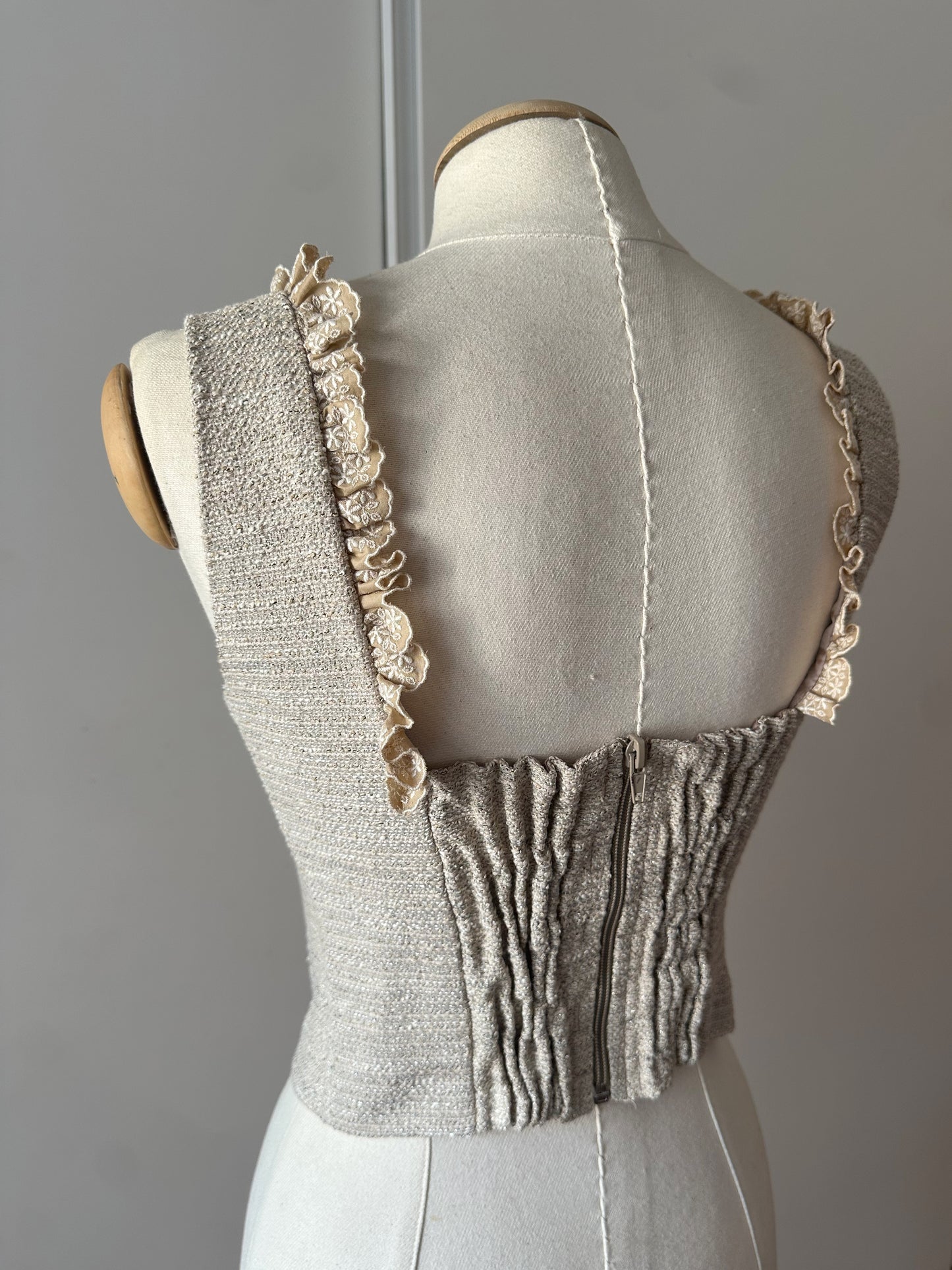"SAHRA" SET (CORSET CROP TOP + PANTA PALAZZO STRINGATO)