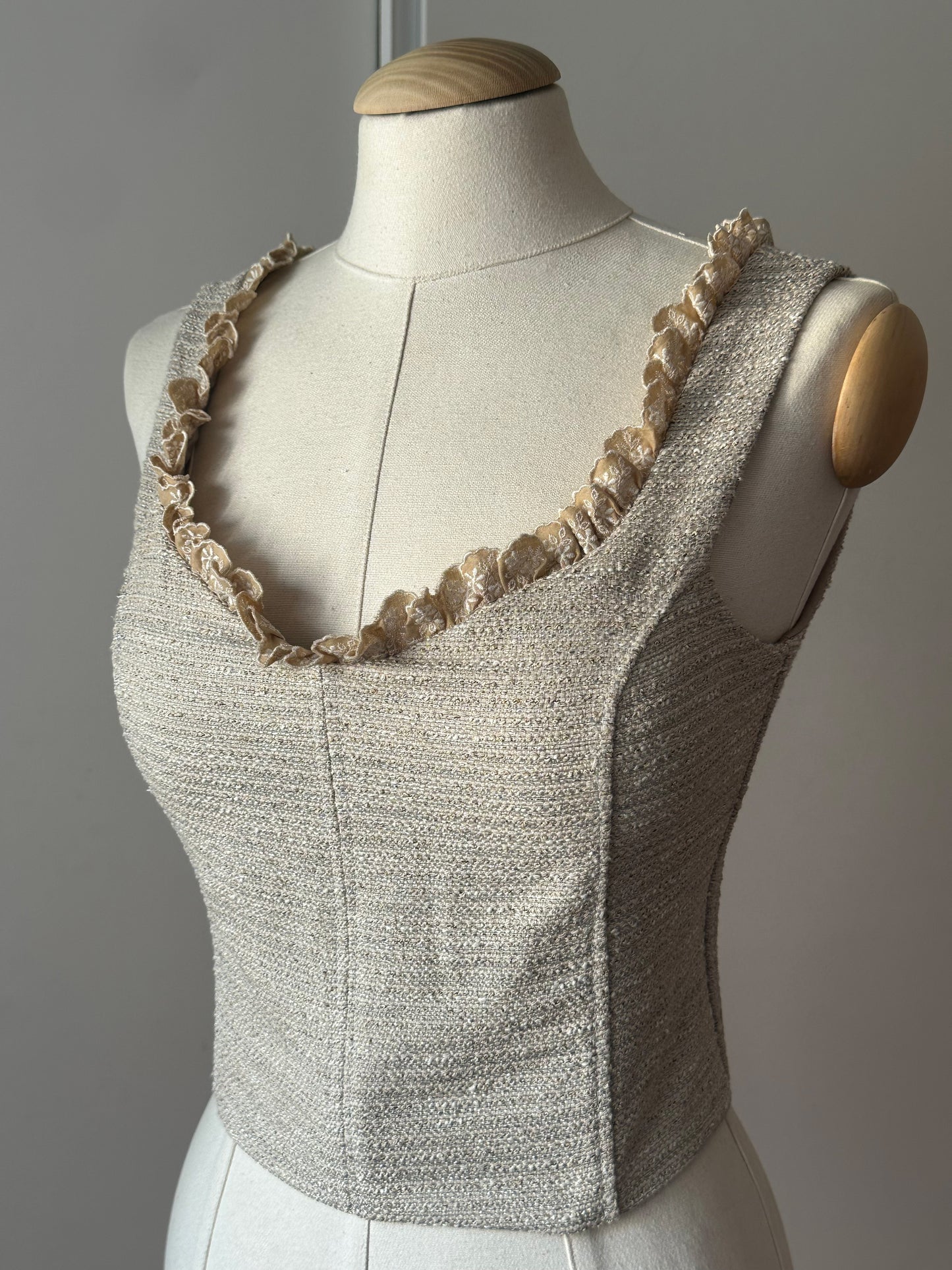 "SAHRA" SET (CORSET CROP TOP + PANTA PALAZZO STRINGATO)