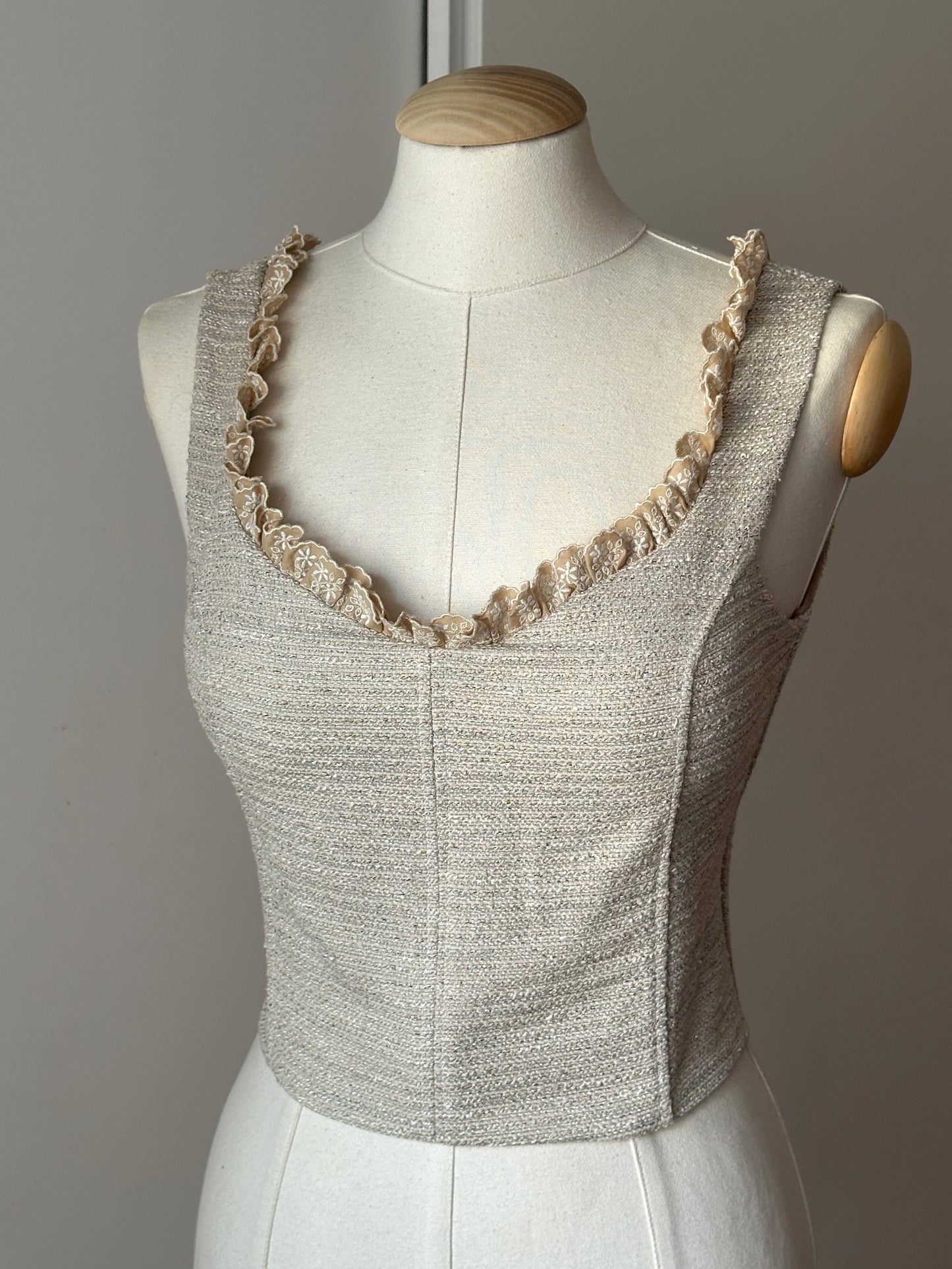 "SAHRA" SET (CORSET CROP TOP + PANTA PALAZZO STRINGATO)