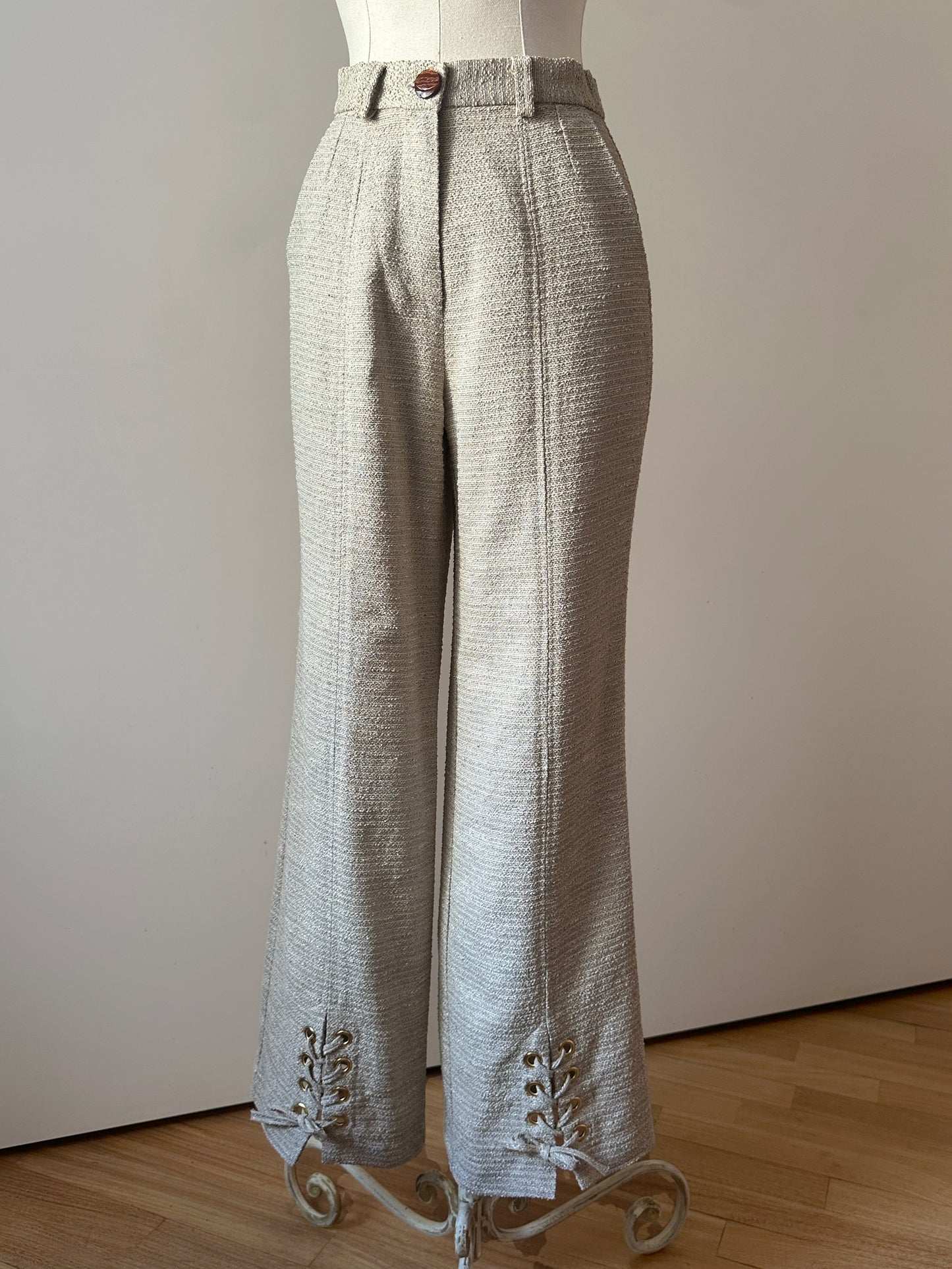 "SAHRA" SET (CORSET CROP TOP + PANTA PALAZZO STRINGATO)