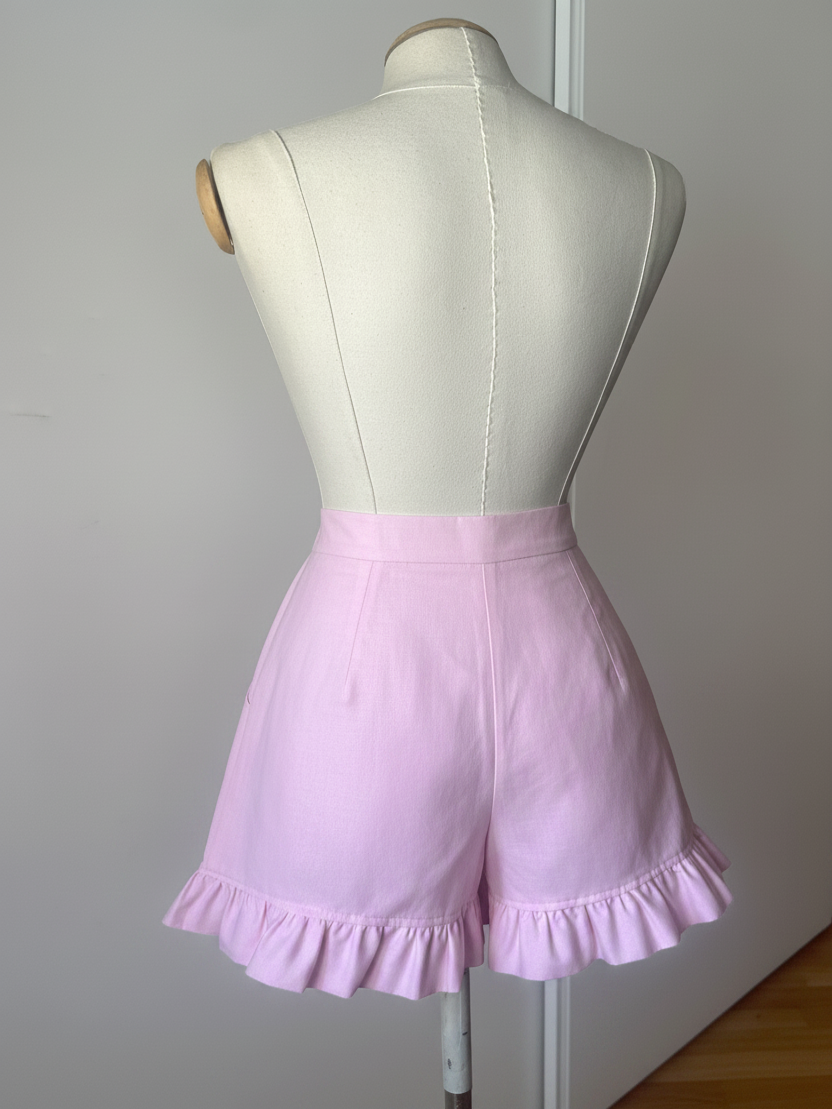 Shorts rosa - vista posteriore